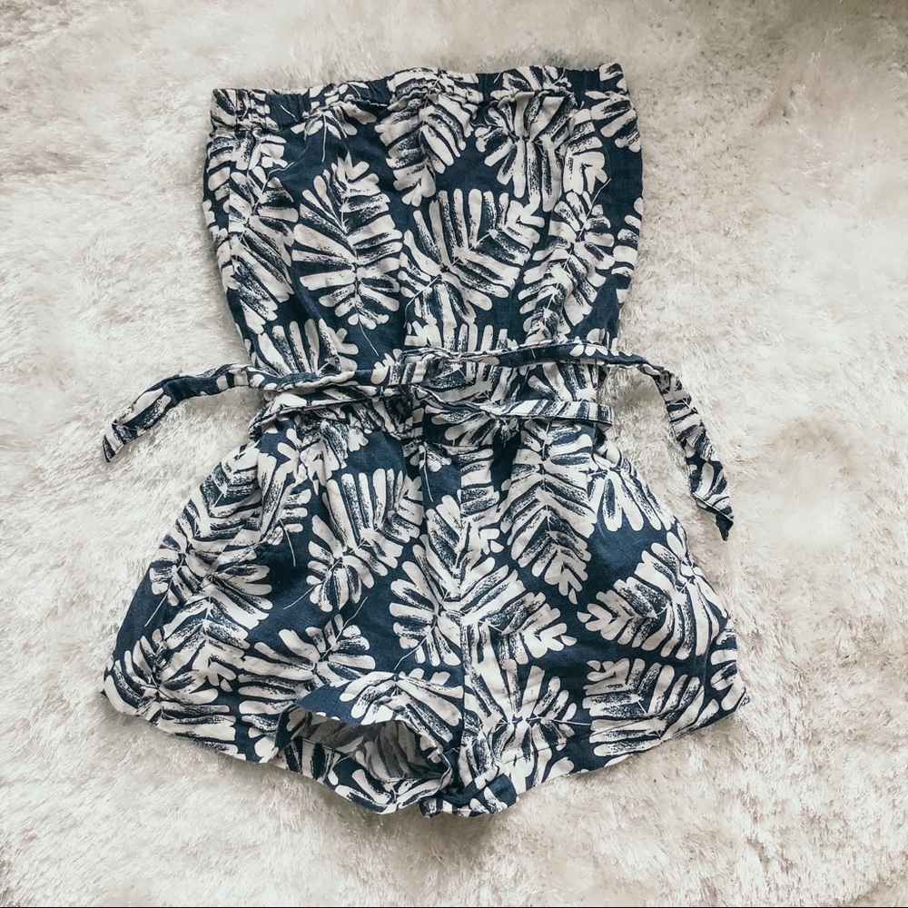 Banana Republic Strapless Floral Romper Size S